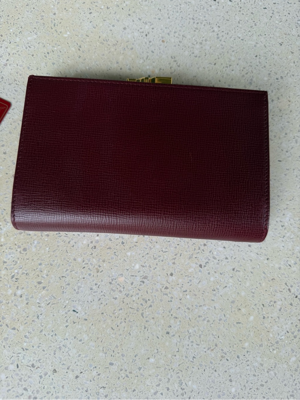 Vintage Cartier Must de Cartier Bordeaux Trifold Kiss-Lock Wallet - Picture 3 of 11